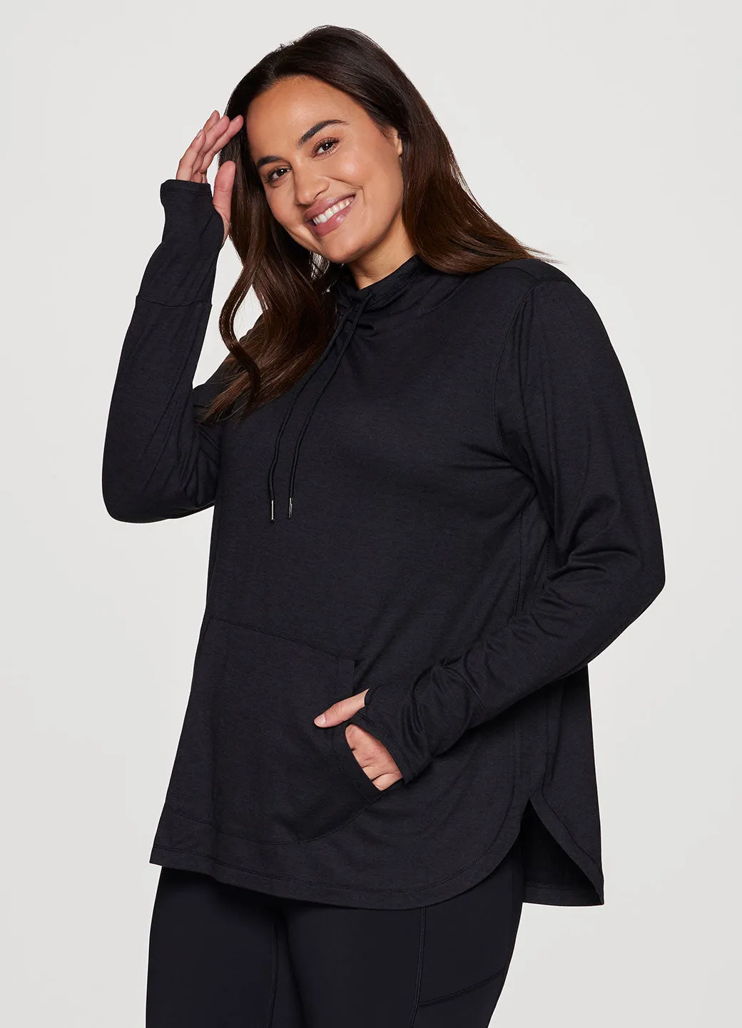 Plus Studio Breathe Super Soft Hoodie Tunic