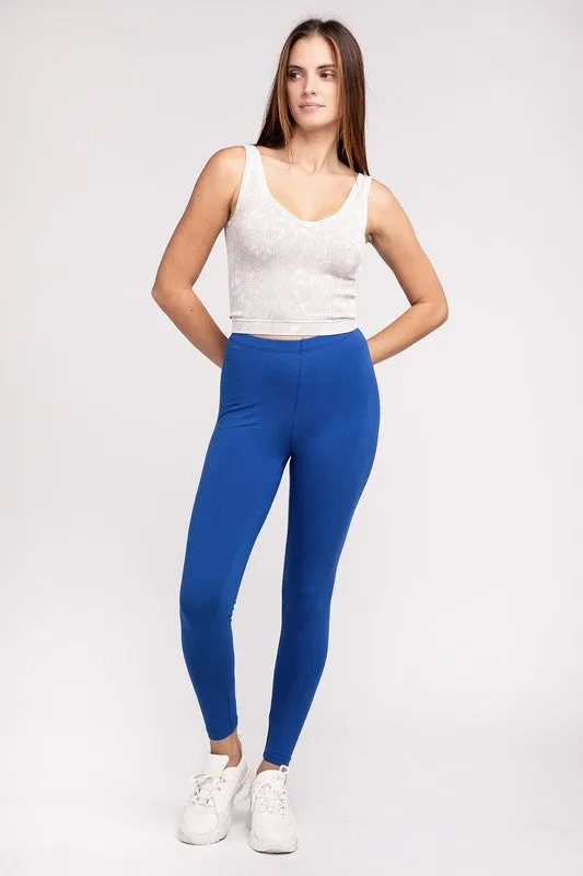 Premium Cotton Full-Length Leggings