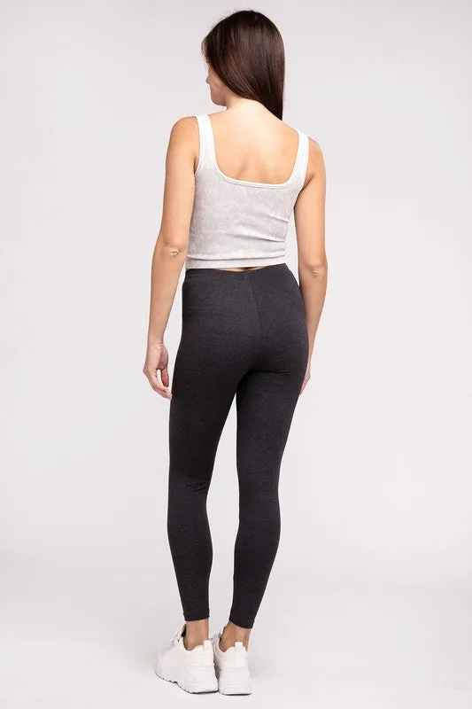 Premium Cotton Full-Length Leggings