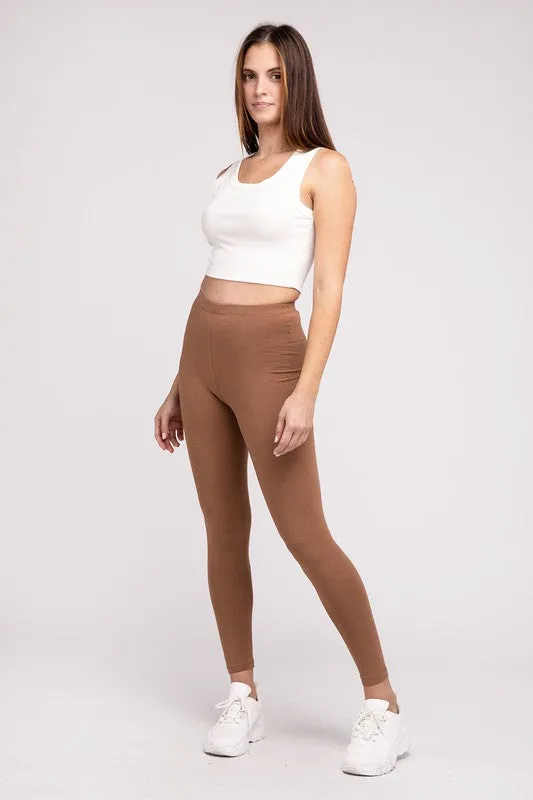 Premium Cotton Full-Length Leggings