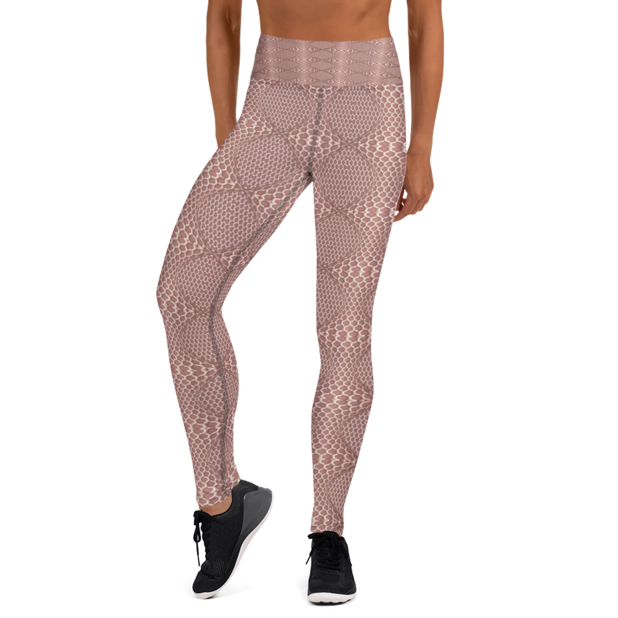 Recursia Illusions Game Yoga Leggings In Pink