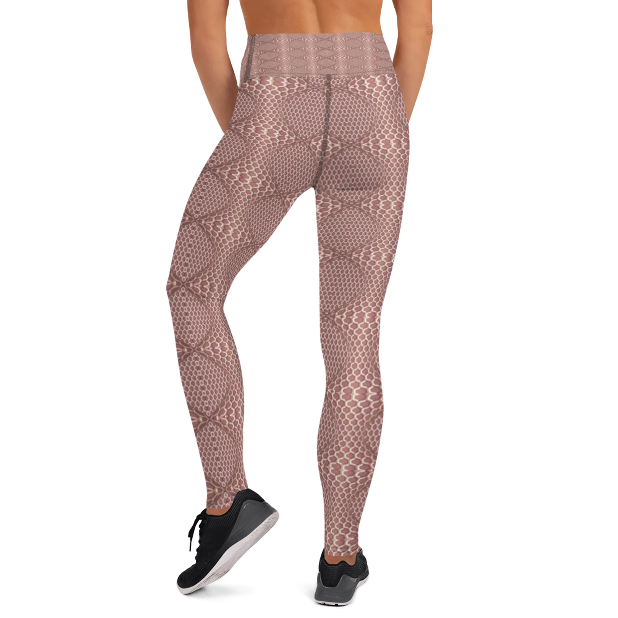 Recursia Illusions Game Yoga Leggings In Pink