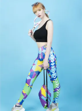 Regular Leggings (8-12 UK Size) - Geo Cubic