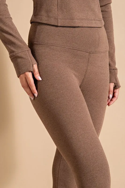 Ribbed High Waisted Yoga Pants