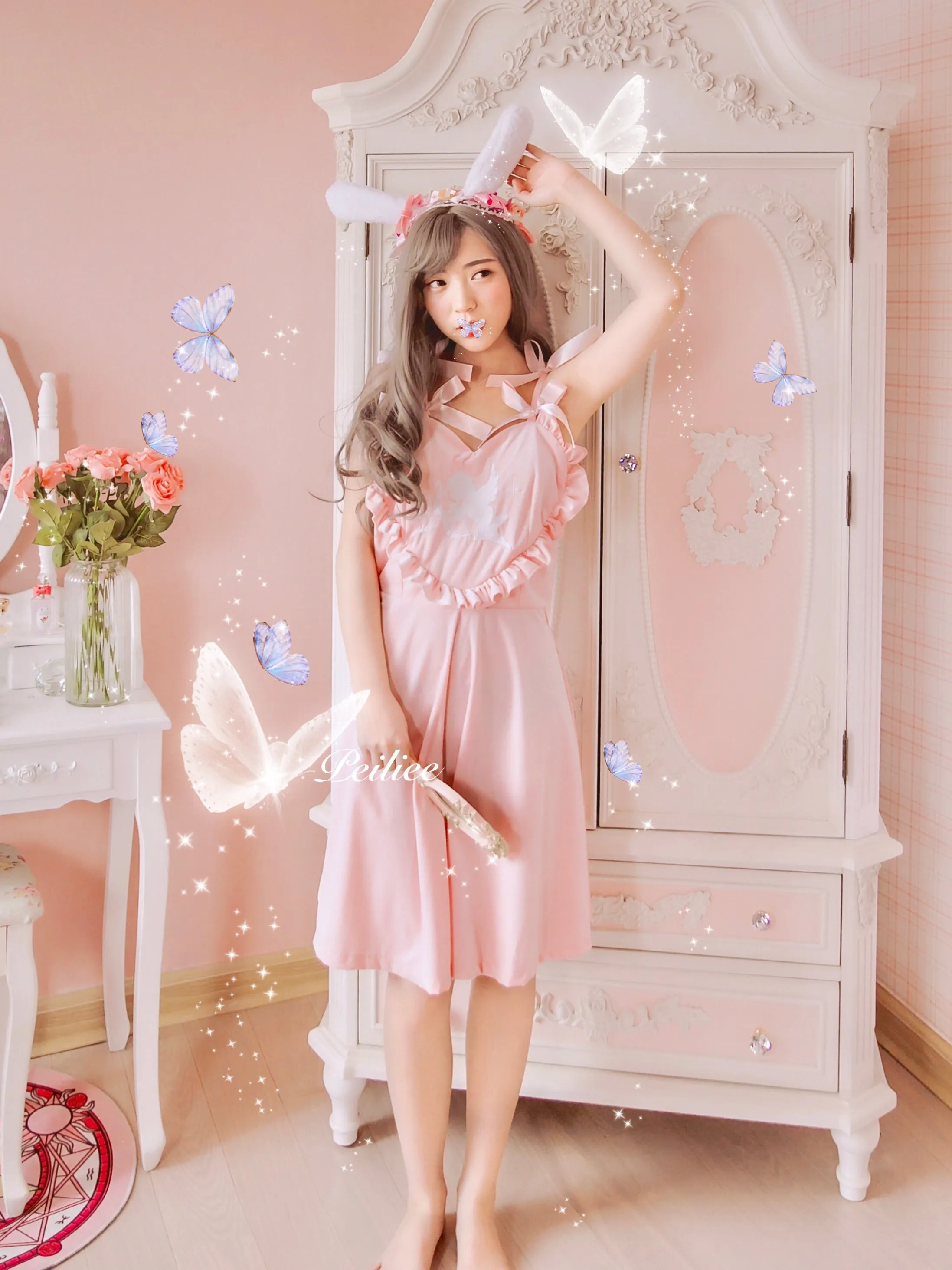 [Sample Sale] Peiliee 2 Years Anniversary The Dreamy Velvet Dress And Cotton Dress Set