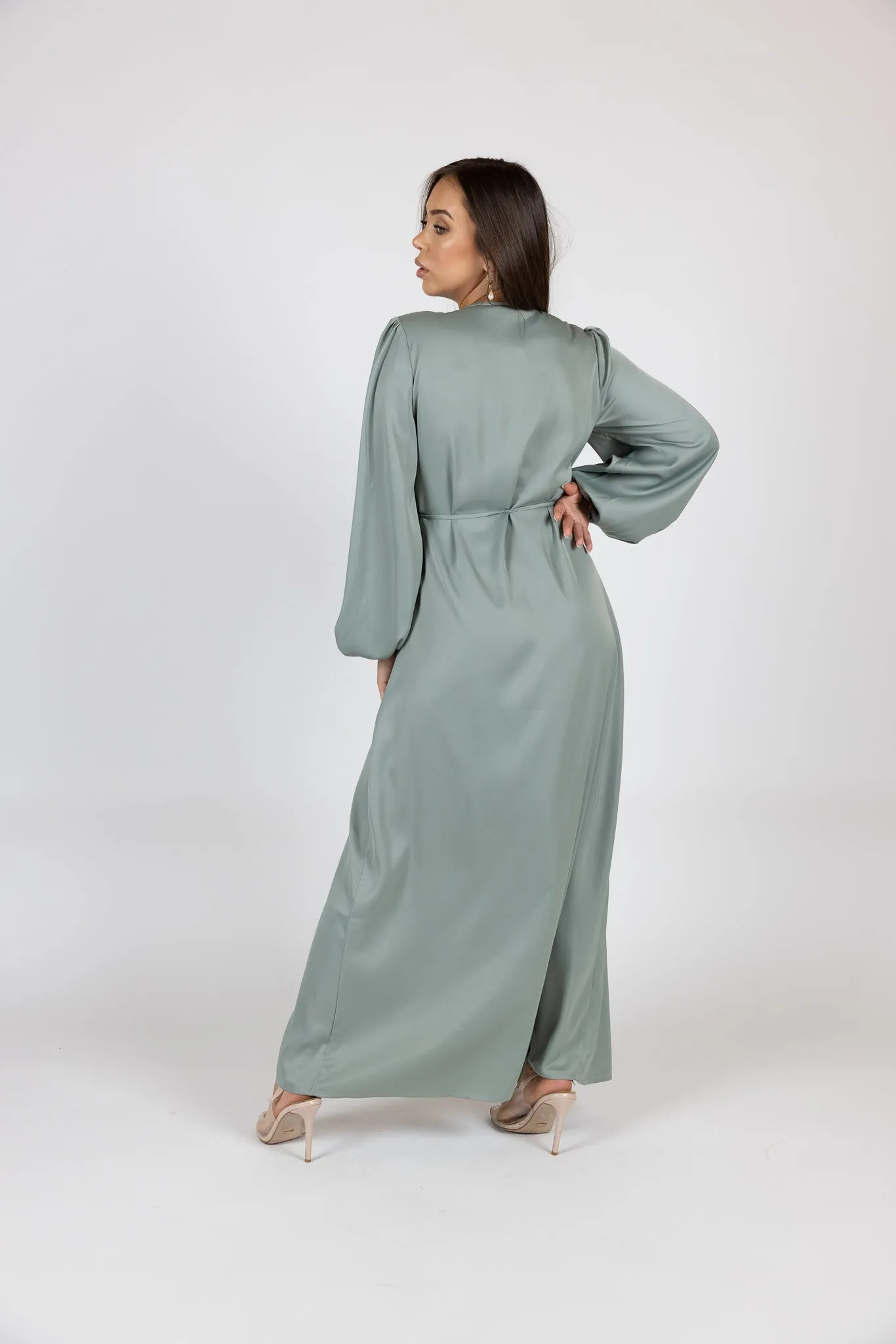 Satin Love Wrap Dress