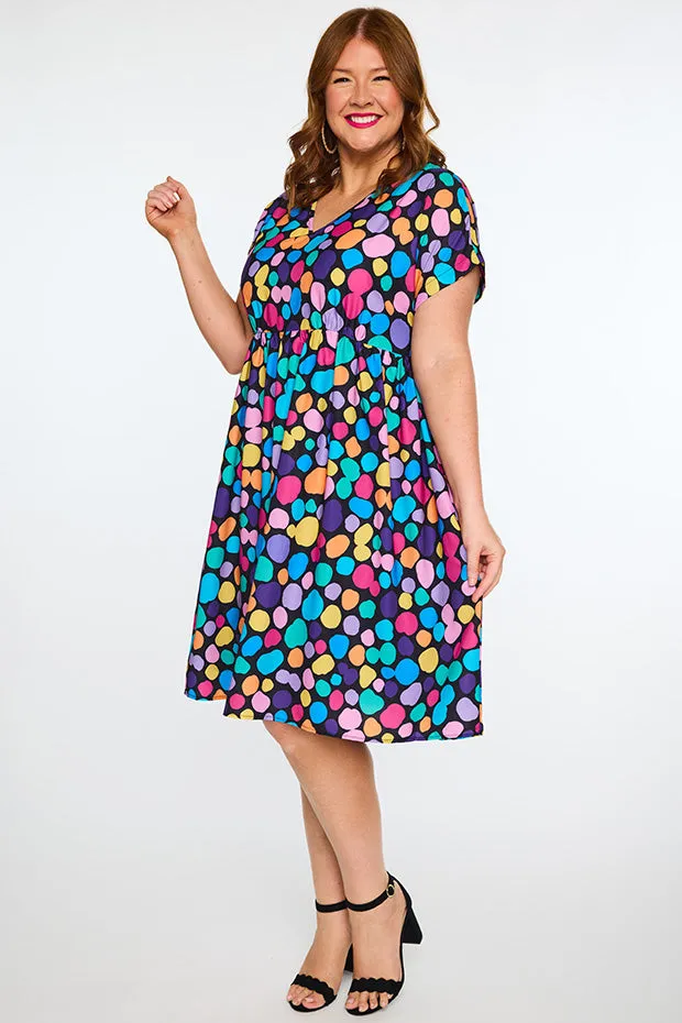 Savannah Rainbow Pebble Spots Dress