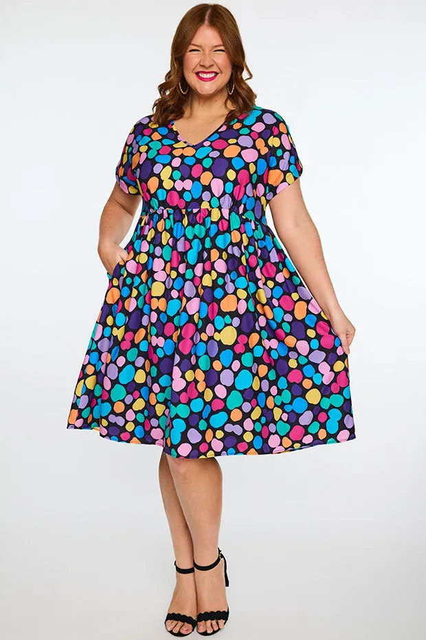 Savannah Rainbow Pebble Spots Dress