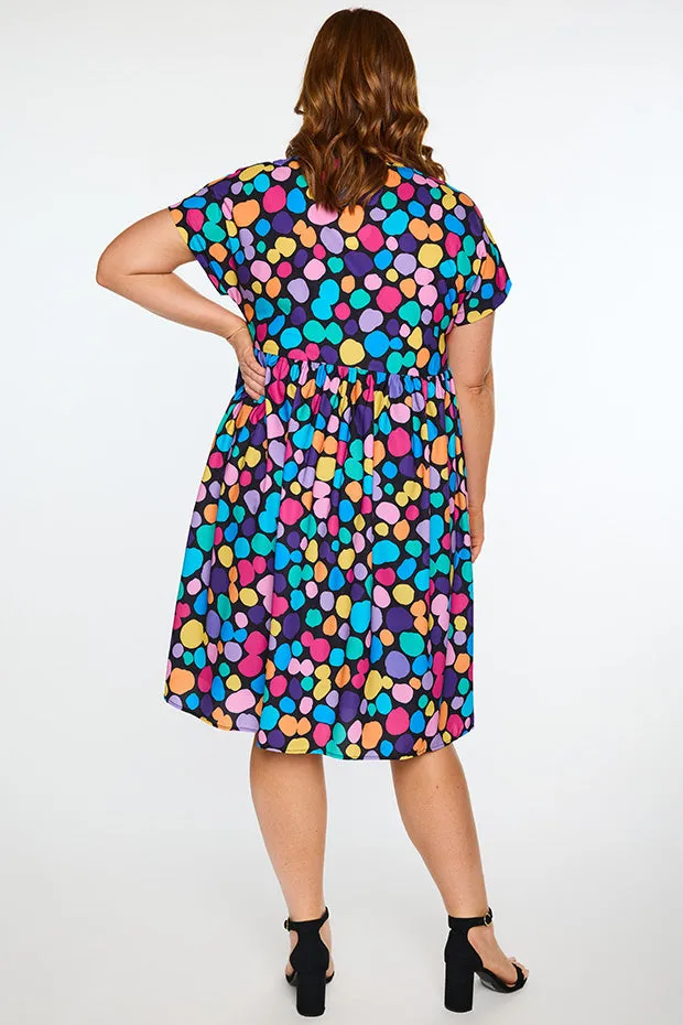 Savannah Rainbow Pebble Spots Dress