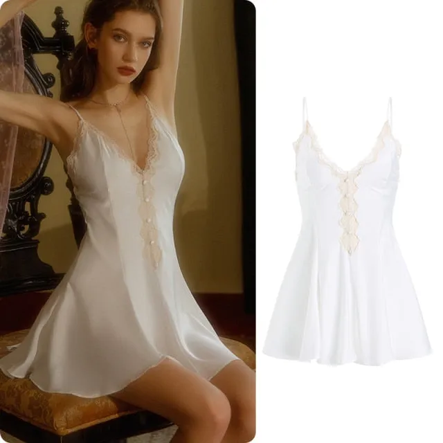 Sexy Lace V-Neck Sling Nightdress