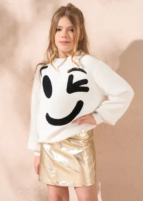 Shanti Ivory Smiley Face Jumper