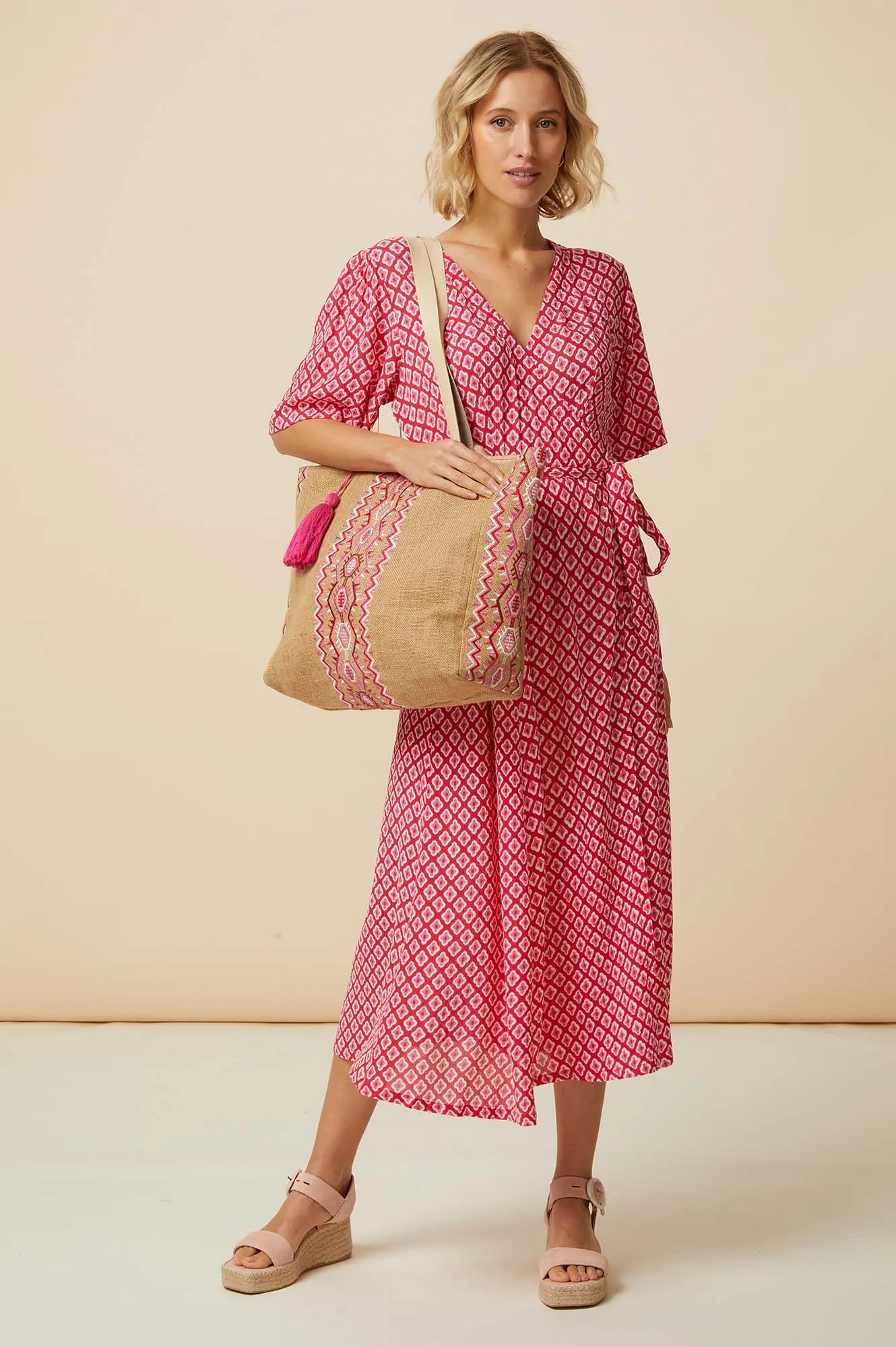 Shelley Wrap Dress | Cerise/Pink