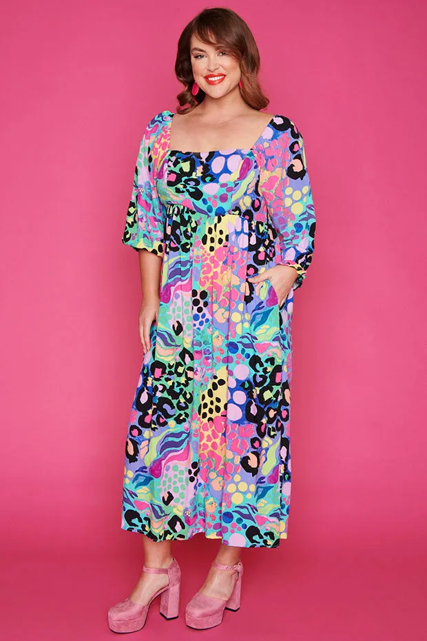 Sheryl Electric Leopard Dress