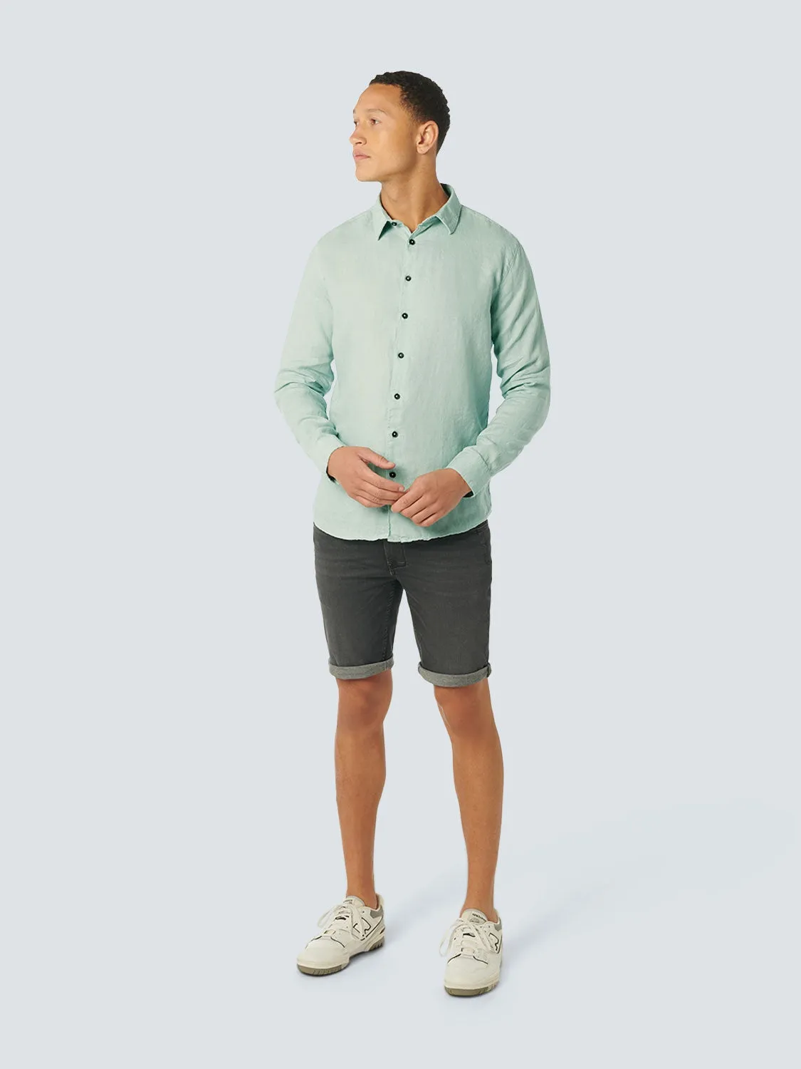 Shirt Linen Solid | Mint