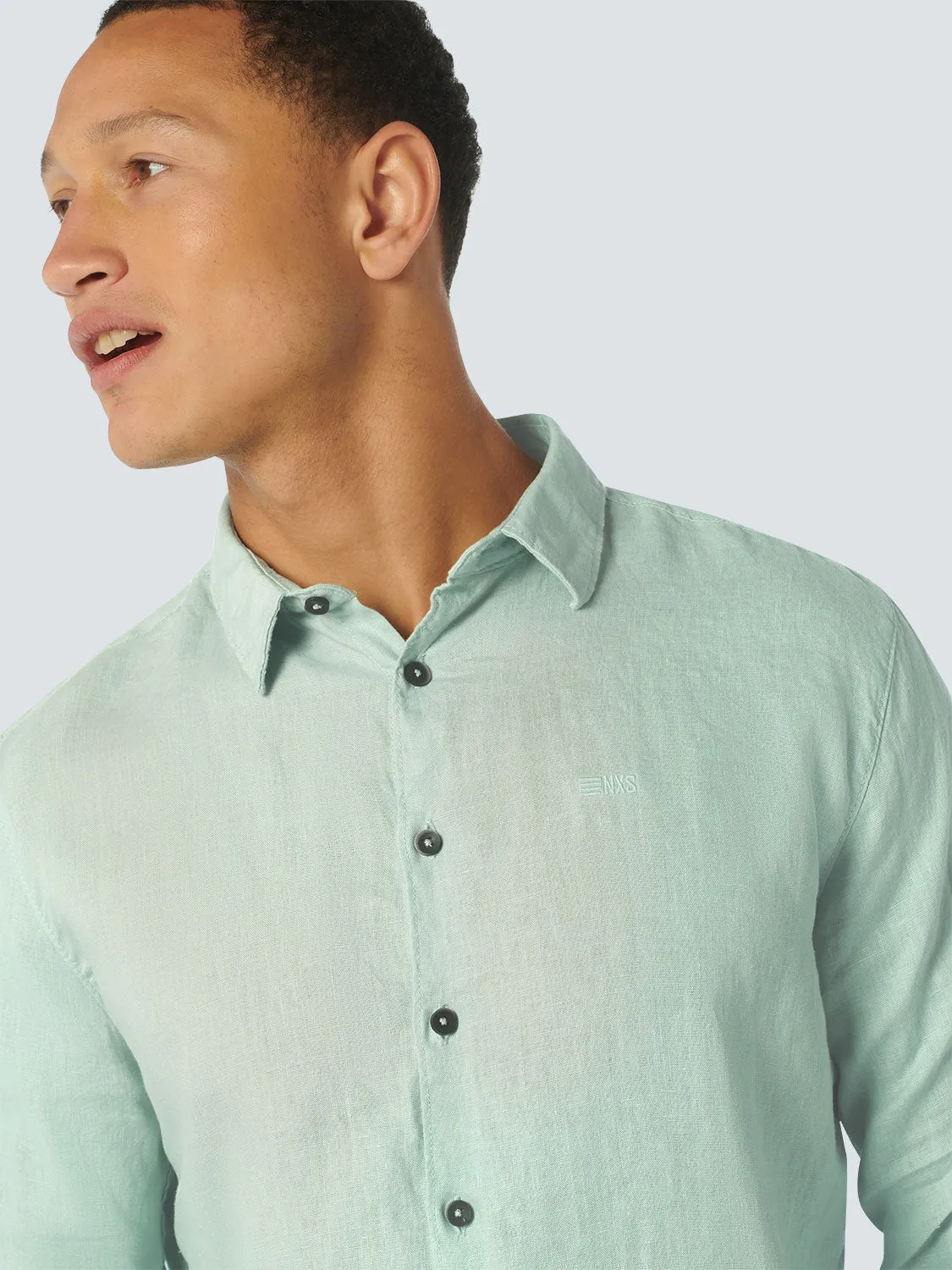 Shirt Linen Solid | Mint