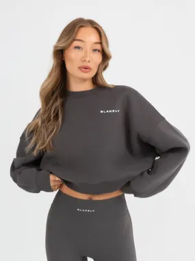 Soho Cropped Jumper - Charcoal