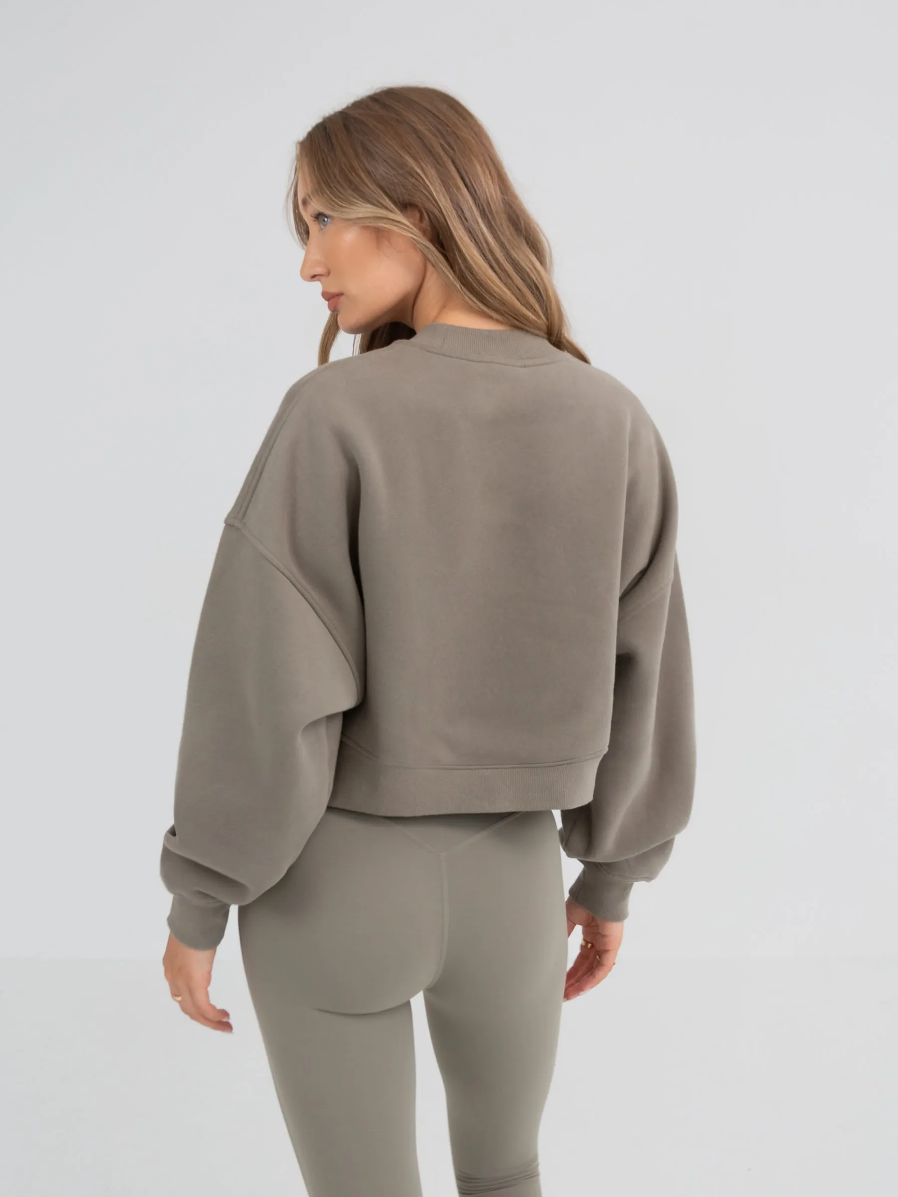 Soho Cropped Jumper - Safari Green