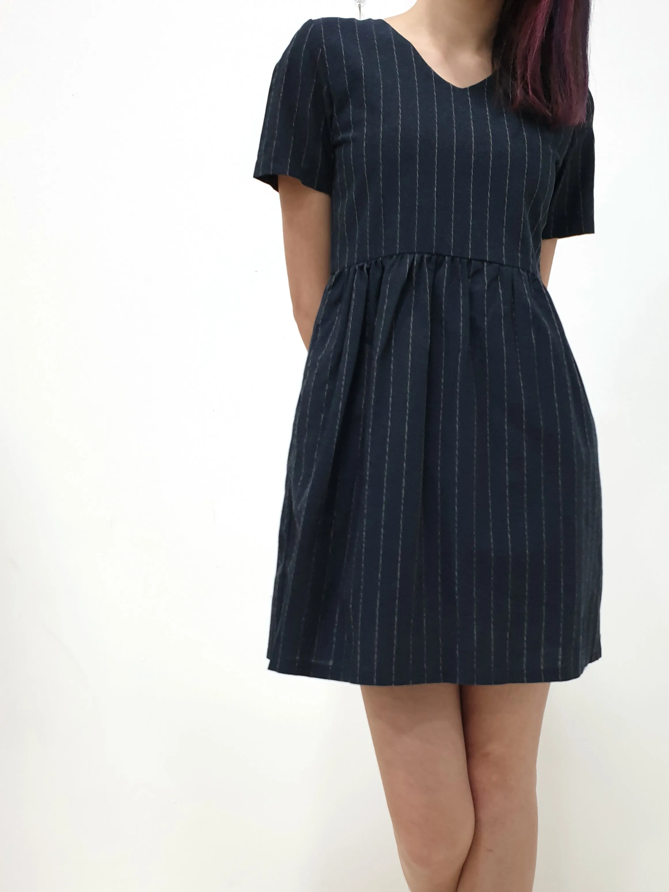 Stripes Babydoll Dress - Blue