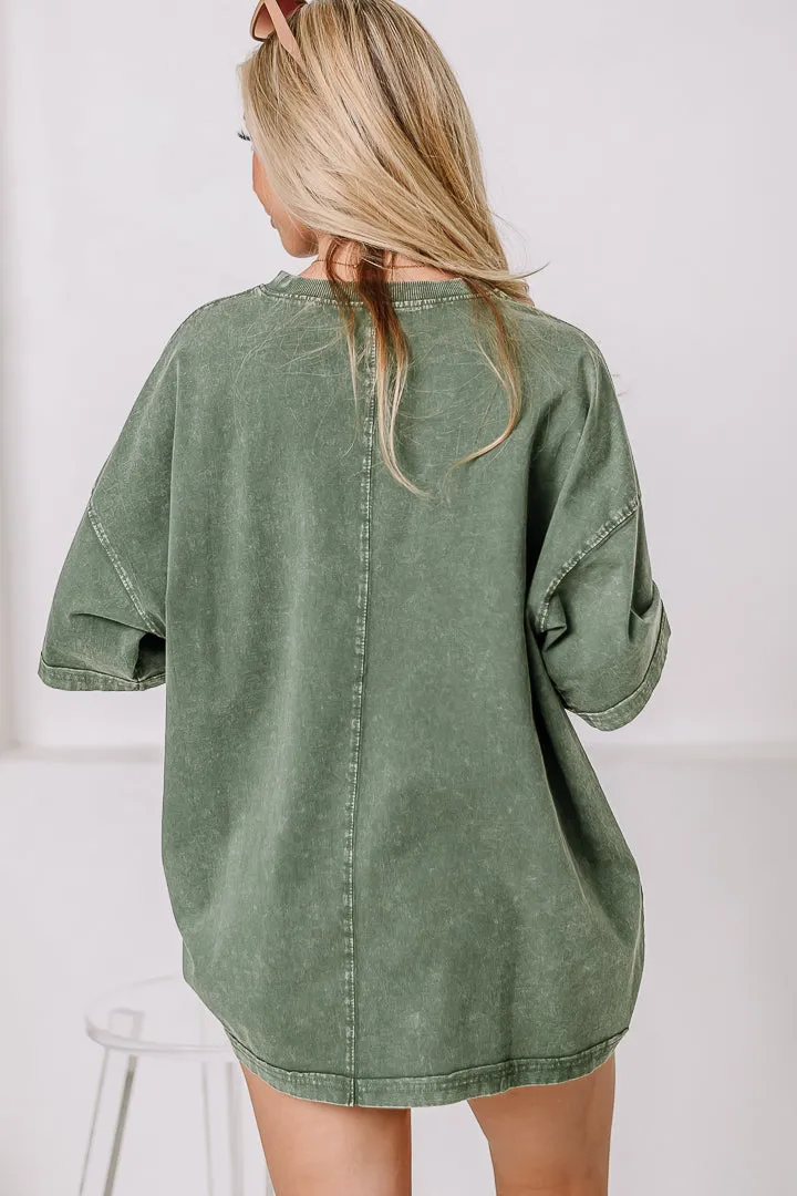 Take Me Home Loose Fit Top | Juniper Green