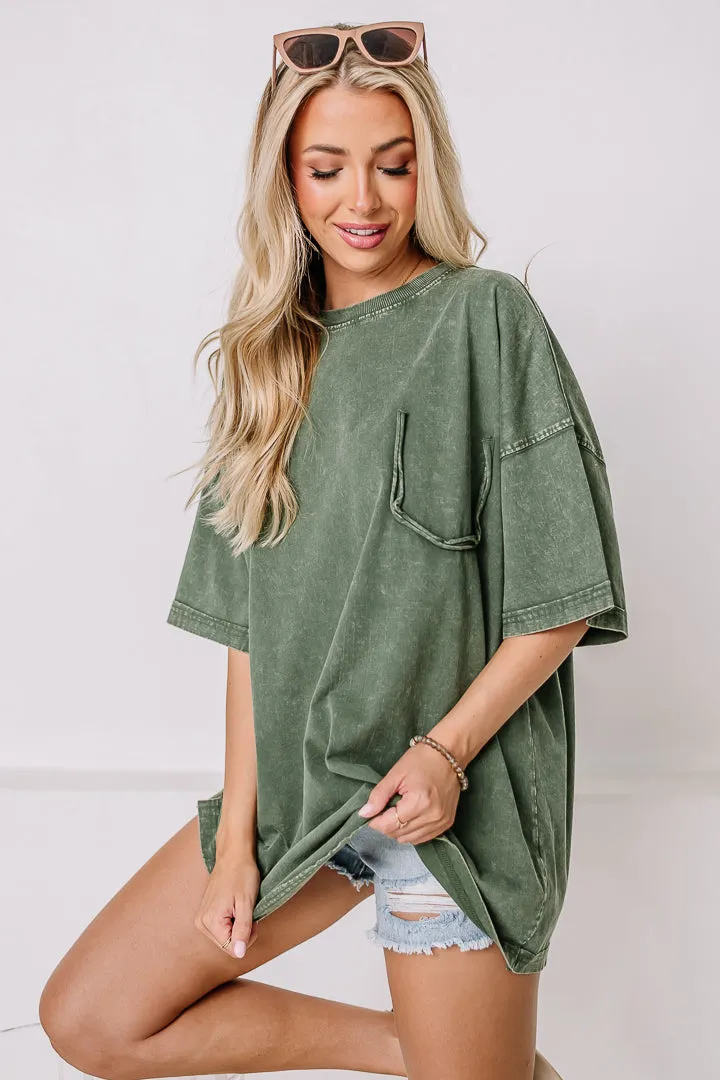 Take Me Home Loose Fit Top | Juniper Green