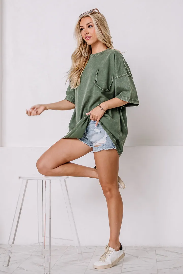 Take Me Home Loose Fit Top | Juniper Green