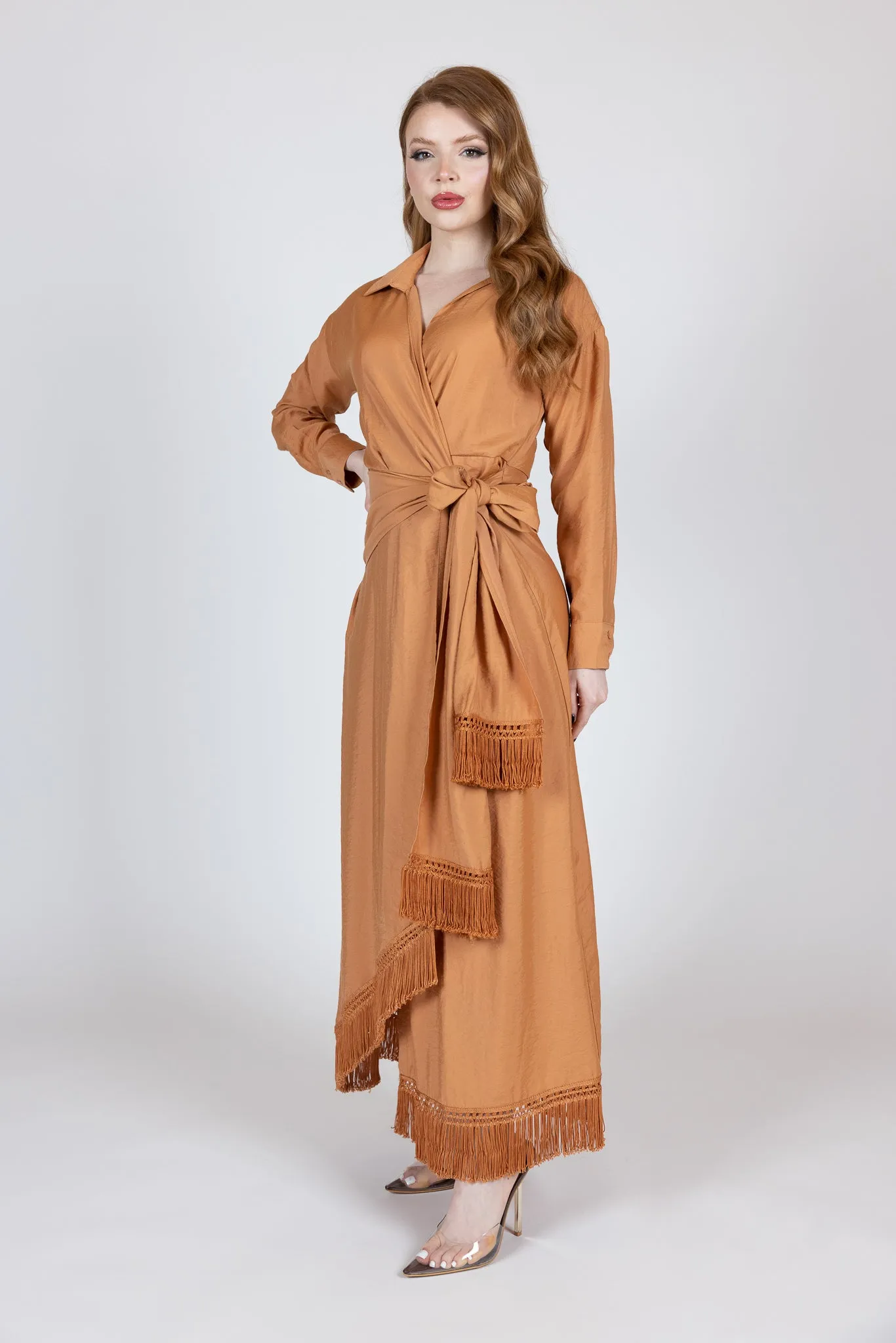 Tassel Wrap Dress Aviva