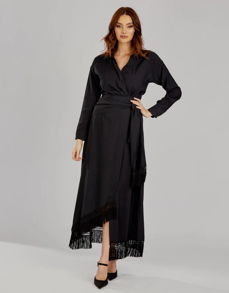 Tassel Wrap Dress Aviva