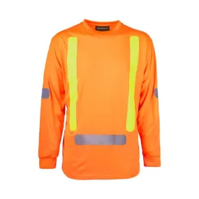 Terra Hi-Vis Long Sleeve Cotton Work Shirt 116617 - Orange