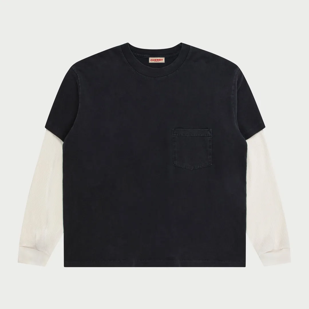 Truck Boxy Pocket Thermal L/S Tee (Black)