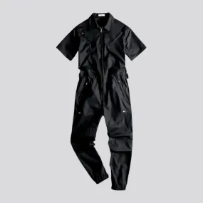 Versatile detachable worker denim jumpsuit for men