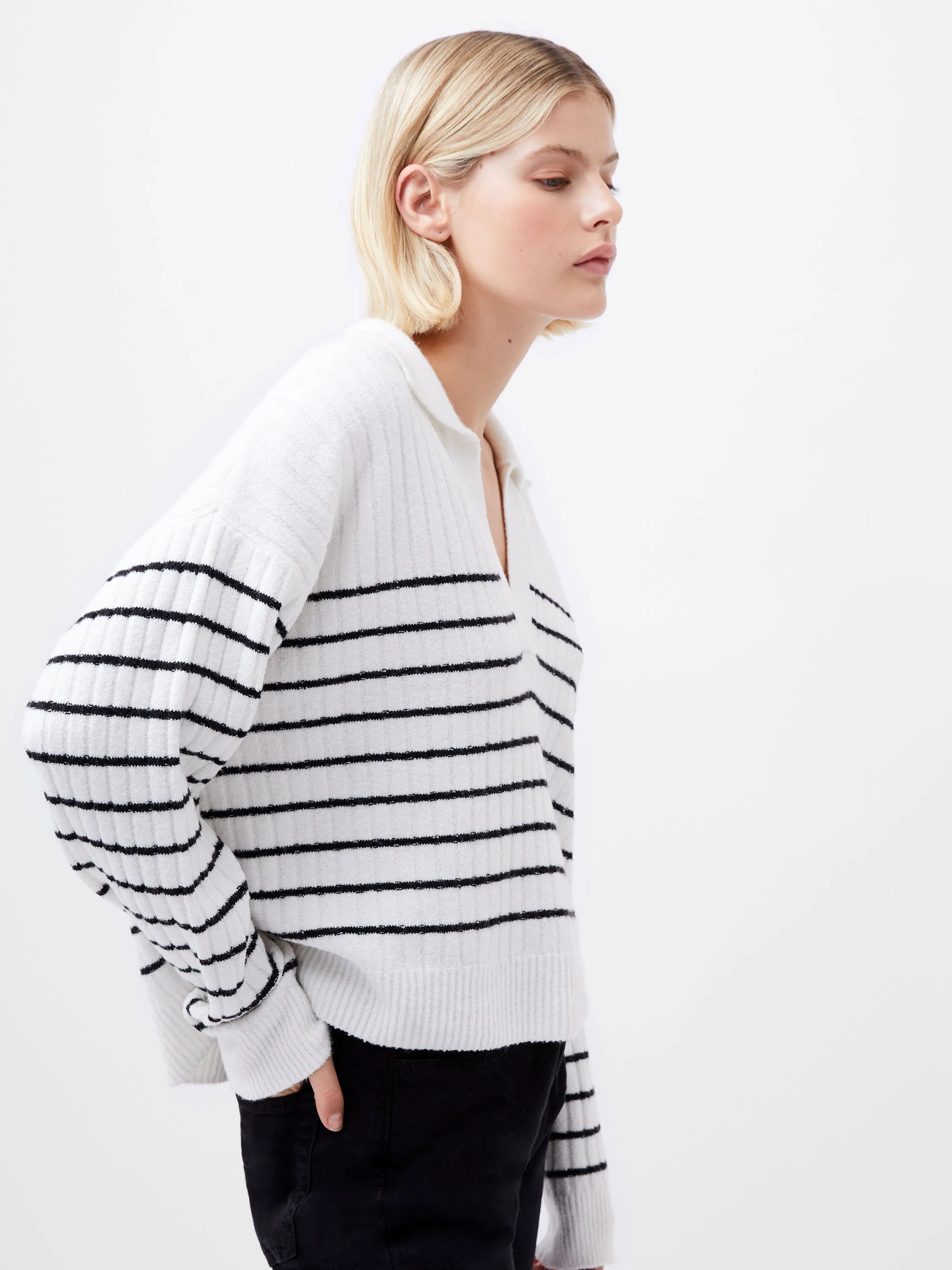 Vhari Recycled Collar Stripe Jumper