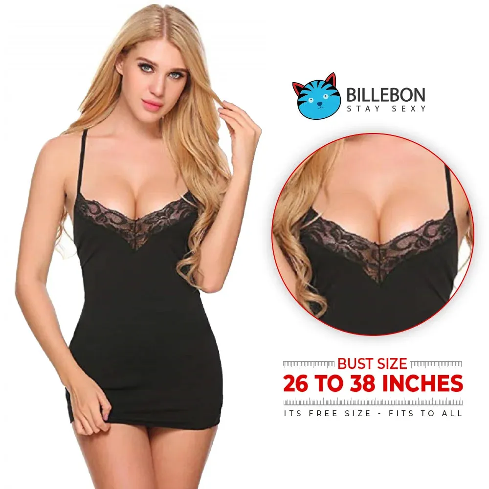 Women Lace Sexy Babydoll Mesh Chemise Lingerie