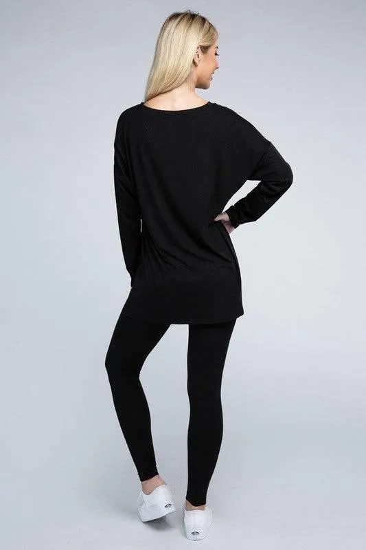 Zenana Long Sleeve Loungewear Set