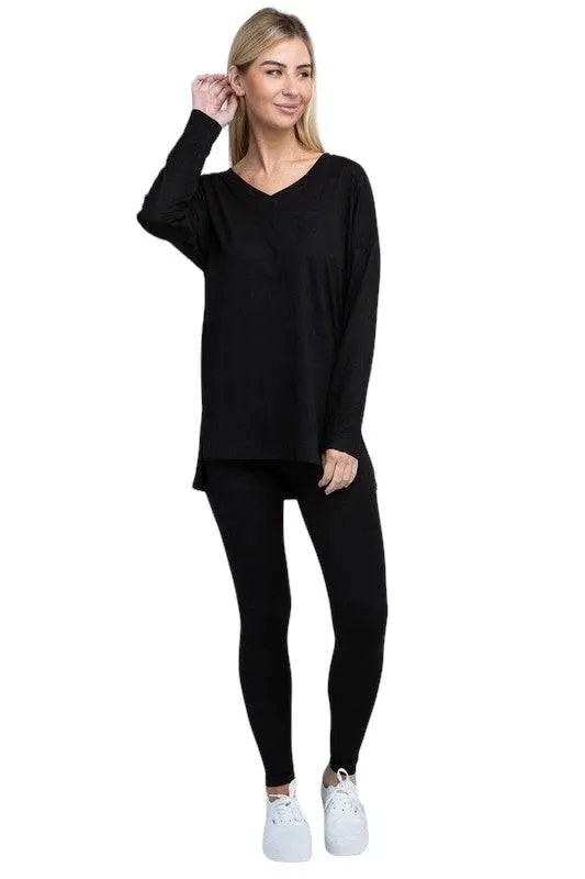 Zenana Long Sleeve Loungewear Set