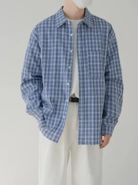 Zhou Minimalist Casual Plaid Shirt