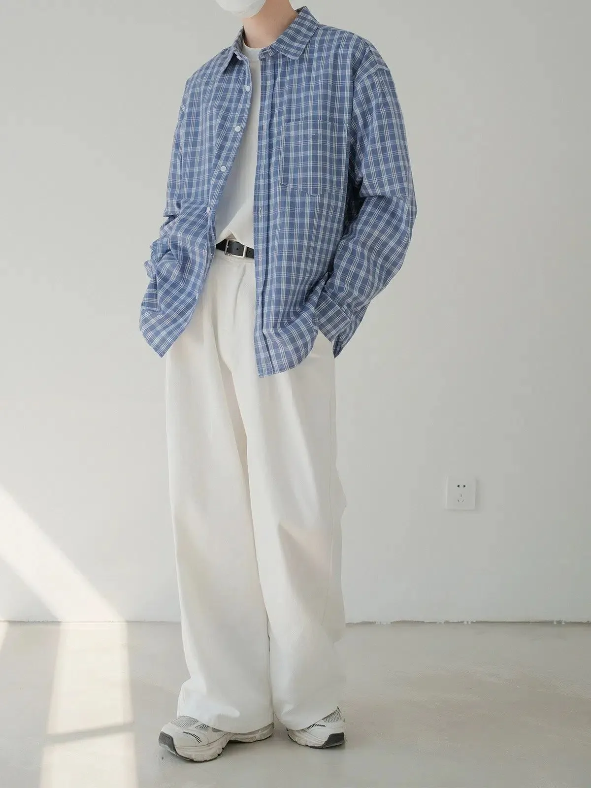 Zhou Minimalist Casual Plaid Shirt